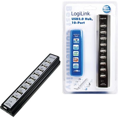 LogiLink UA0096 - Schnittstellen-Hub - Schwarz LogiLink UA0096 - Schnittstellen-Hub - Schwarz