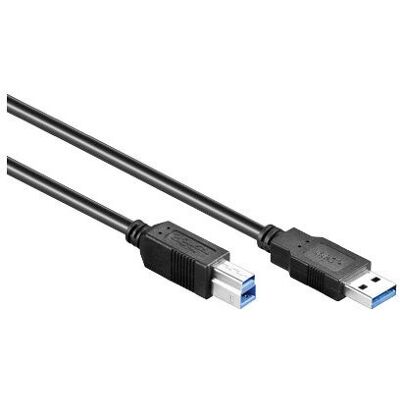 Alcasa USB 3.0 0,5m Kábel - USB A felé USB B - Fekete Alcasa USB 3.0 0,5m Kábel - USB A felé USB B - Fekete