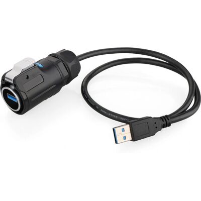 Alcasa IC01-24U301 USB Kabel - Schwarz - USB 3.2 Gen 1 - 0,5 m Alcasa IC01-24U301 USB Kabel - Schwarz - USB 3.2 Gen 1 - 0,5 m