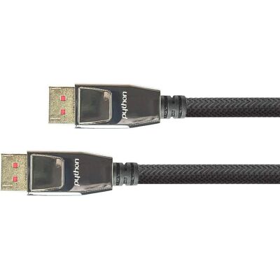 Câble DisplayPort 1.4 Python - 8K UHD @60Hz, 2m, Noir - Publicité Câble DisplayPort 1.4 Python - 8K UHD @60Hz, 2m, Noir - Publicité