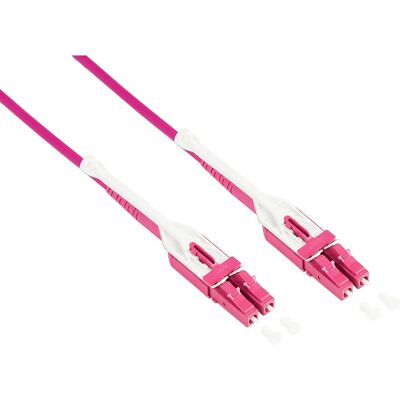 Cable de fibra óptica Alcasa LW-U810LC4 Violeta - 10 m - OM4 Dúplex Cable de fibra óptica Alcasa LW-U810LC4 Violeta - 10 m - OM4 Dúplex