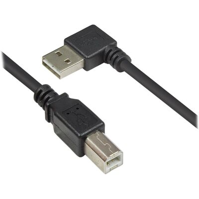 Alcasa 2510-EU005W USB Cable - USB 2.0, 0.5m, A to B, Black Alcasa 2510-EU005W USB Cable - USB 2.0, 0.5m, A to B, Black