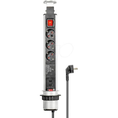 Good Connections Aluminum Pop-Up Power Outlet - 3+2 Sockets Good Connections Aluminum Pop-Up Power Outlet - 3+2 Sockets