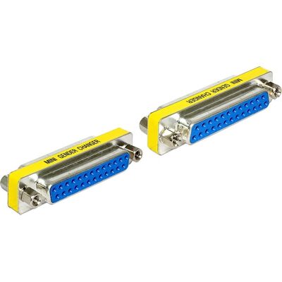 DeLOCK 65483 Kabel-Geschlechtsumsetzer - Sub-D 25, Blau, Silber, Gelb DeLOCK 65483 Kabel-Geschlechtsumsetzer - Sub-D 25, Blau, Silber, Gelb