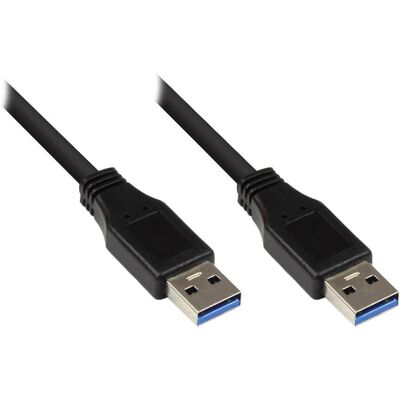 Alcasa USB 3.2 Gen 1 5m USB A Fekete - USB Kábel Alcasa USB 3.2 Gen 1 5m USB A Fekete - USB Kábel