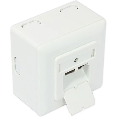 Alcasa GC-N0026 Prise réseau - 2 Ports, Blanc, Blindé - RJ-45 - Publicité Alcasa GC-N0026 Prise réseau - 2 Ports, Blanc, Blindé - RJ-45 - Publicité