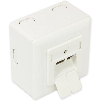Alcasa GC-N0027 Netzwerkdose - 2x RJ-45 - Perlblanc - Netzwerktyp Alcasa GC-N0027 Netzwerkdose - 2x RJ-45 - Perlblanc - Netzwerktyp