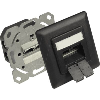 Good Connections Gode Forbindelser Network Outlet - RJ45, Cat. 6a, Shielded, Vertical Feed Good Connections Gode Forbindelser Network Outlet - RJ45, Cat. 6a, Shielded, Vertical Feed