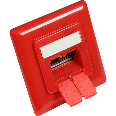 Alcasa GC-N0051R Enchufe de red - Blindado, Vertical, Rojo Alcasa GC-N0051R Enchufe de red - Blindado, Vertical, Rojo
