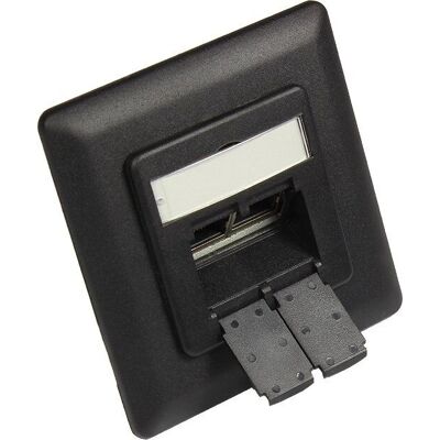 Good Connections GC-N0052S - Enchufe de red RJ45 Cat6 empotrado - Negro Good Connections GC-N0052S - Enchufe de red RJ45 Cat6 empotrado - Negro
