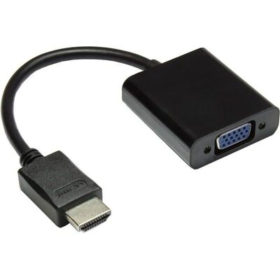 Adaptateur HDMI vers VGA Good Connections - 20cm Noir - Publicité Adaptateur HDMI vers VGA Good Connections - 20cm Noir - Publicité