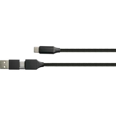 Câble USB Python PY-USB002S - 1m, Noir, USB A/USB C Câble USB Python PY-USB002S - 1m, Noir, USB A/USB C