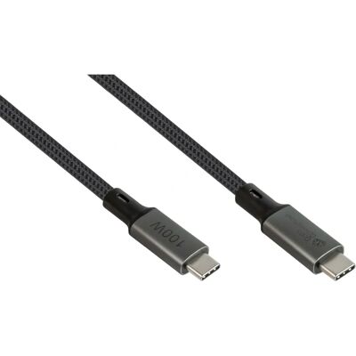Alcasa USB-C 4.0 Gen 2x2 Kabel - 1,8m - Graphit Alcasa USB-C 4.0 Gen 2x2 Kabel - 1,8m - Graphit
