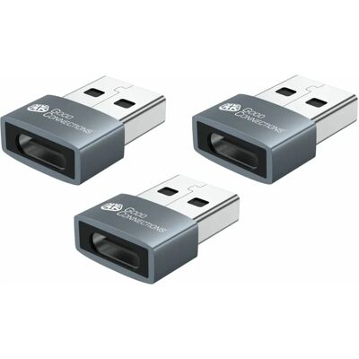 Kabelmeister USB-AD203-3 Cable Gender Changer - USB-A to USB-C - 3 Pack Kabelmeister USB-AD203-3 Cable Gender Changer - USB-A to USB-C - 3 Pack