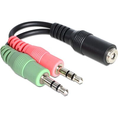 Câble audio DeLOCK 65459 - 3,5mm, 0,012m, Mâle/Femelle Câble audio DeLOCK 65459 - 3,5mm, 0,012m, Mâle/Femelle