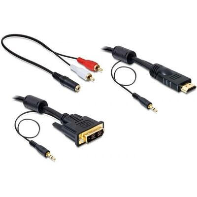 DeLOCK - 84455 - DVI-D a HDMI - Nero - Cavo video DeLOCK - 84455 - DVI-D a HDMI - Nero - Cavo video