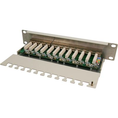 LogiLink NP0041 Szürke 12-nyílásos CAT6 Patch Panel - Patch Panel LogiLink NP0041 Szürke 12-nyílásos CAT6 Patch Panel - Patch Panel