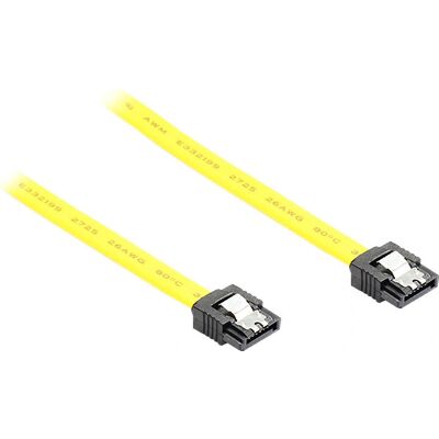 Alcasa SATA-Kabel 0,5 m - Kabeltyp SATA - Gelb Alcasa SATA-Kabel 0,5 m - Kabeltyp SATA - Gelb