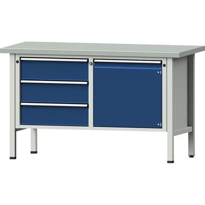 ANKE Banco da lavoro - Porta 540mm, altezza 890mm, copertura in lamiera d'acciaio ANKE Banco da lavoro - Porta 540mm, altezza 890mm, copertura in lamiera d'acciaio