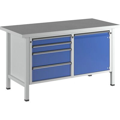 ANKE Werkbank - 4 Schubladen, Tür 540mm, Universaltisch - Werkbank ANKE Werkbank - 4 Schubladen, Tür 540mm, Universaltisch - Werkbank