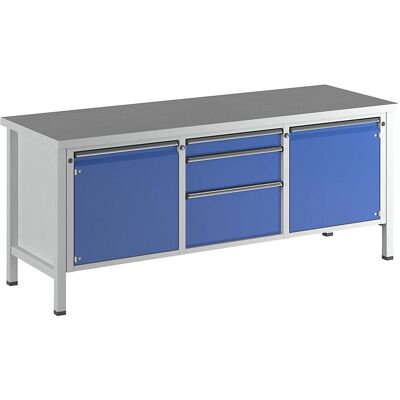 ANKE Banco de trabajo - 540mm alto, 2 puertas, 3 cajones - Banco de trabajo ANKE Banco de trabajo - 540mm alto, 2 puertas, 3 cajones - Banco de trabajo
