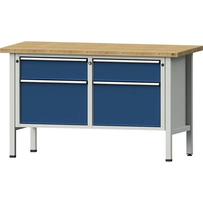 Anke Werkbank - Buche, Blau RAL 5010, 890mm - Werkbank Anke Werkbank - Buche, Blau RAL 5010, 890mm - Werkbank