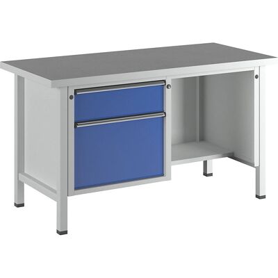 ANKE Werkbank - 2 Schubladen, Universale Arbeitsplatte, Blau ANKE Werkbank - 2 Schubladen, Universale Arbeitsplatte, Blau