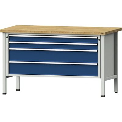 Banco de taller ANKE 1500mm - Haya, Marco Gris Banco de taller ANKE 1500mm - Haya, Marco Gris