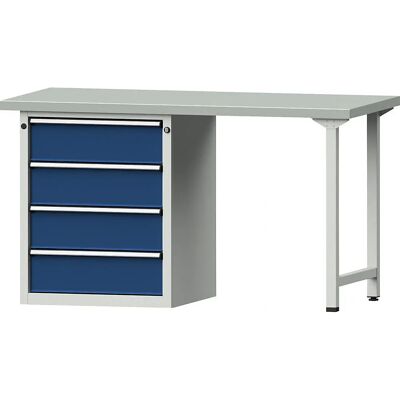 ANKE Werkbank mit 4 Schubladen - Stahlblech - Blau ANKE Werkbank mit 4 Schubladen - Stahlblech - Blau