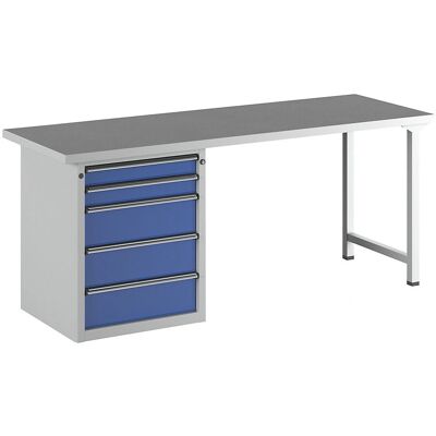 ANKE Modularwerkbank - 5 Schubladen, 2000mm, Universaltopp ANKE Modularwerkbank - 5 Schubladen, 2000mm, Universaltopp