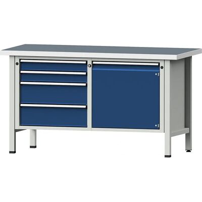 ANKE Modulare Stahlwerkbank - 4 Schubladen, 540mm Tür, Universaltisch ANKE Modulare Stahlwerkbank - 4 Schubladen, 540mm Tür, Universaltisch