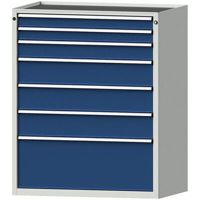 ANKE Modelo 1060 x 675 mm - Armario con 7 Cajones en azul genciana ANKE Modelo 1060 x 675 mm - Armario con 7 Cajones en azul genciana