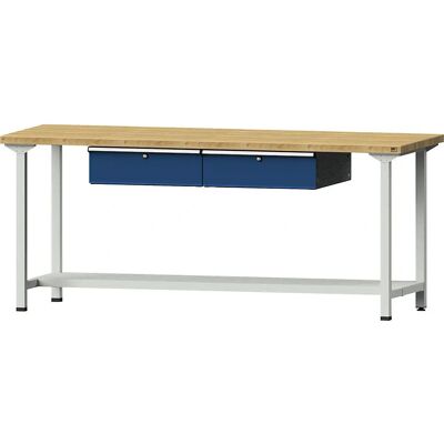 Banco da lavoro Anke - 2000mm Faggio, Blu genciana RAL 5010 - Bancali di lavoro Banco da lavoro Anke - 2000mm Faggio, Blu genciana RAL 5010 - Bancali di lavoro