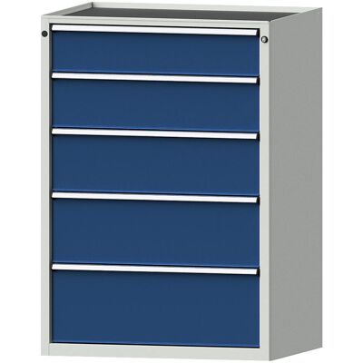 ANKE Archivador con Cajones - 910 x 675 mm, 5 Cajones, Gris y Azul ANKE Archivador con Cajones - 910 x 675 mm, 5 Cajones, Gris y Azul