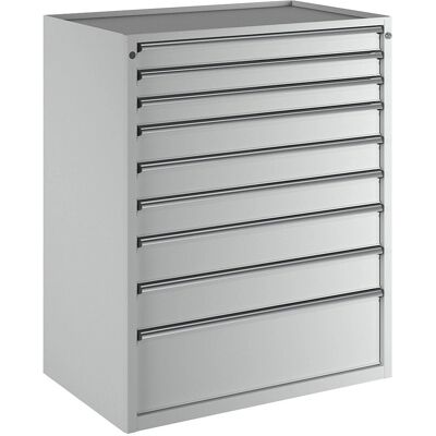 ANKE Stahlschrank - 9 Schubladen - Hellgrau - Aktenschrank ANKE Stahlschrank - 9 Schubladen - Hellgrau - Aktenschrank