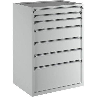 ANKE Stahl Schubladenschrank - 910x675mm, 7 Schubladen, Grau ANKE Stahl Schubladenschrank - 910x675mm, 7 Schubladen, Grau
