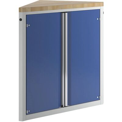 ANKE Schrank - Dreieckig, 2 Türen, 2 Regale - Grau/Blau ANKE Schrank - Dreieckig, 2 Türen, 2 Regale - Grau/Blau