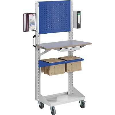 ANKE Werkzeug- und Materialwagen - Blau, perforiert, 200kg max ANKE Werkzeug- und Materialwagen - Blau, perforiert, 200kg max