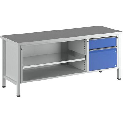 ANKE Werkbank - Universaler Stahlrahmen - Enzianblau RAL 5010 - Werkstatttyp ANKE Werkbank - Universaler Stahlrahmen - Enzianblau RAL 5010 - Werkstatttyp