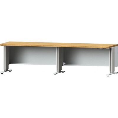 ANKE Mesa de trabajo eléctrica ajustable - 2800mm, Madera de haya, 740-1140mm ANKE Mesa de trabajo eléctrica ajustable - 2800mm, Madera de haya, 740-1140mm