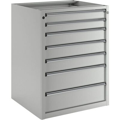 ANKE Gabinete con 7 cajones - Gris claro - Mobiliario de almacenamiento ANKE Gabinete con 7 cajones - Gris claro - Mobiliario de almacenamiento