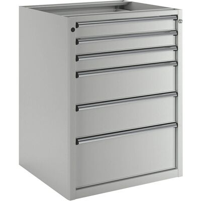 Armadio in acciaio grigio chiaro con 6 cassetti - Arredo per archiviazione Armadio in acciaio grigio chiaro con 6 cassetti - Arredo per archiviazione