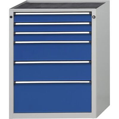 Armario de acero azul con 6 cajones - Mueble de almacenamiento Armario de acero azul con 6 cajones - Mueble de almacenamiento