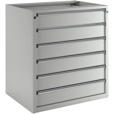 ANKE Hellgrau 910mm Breit - 6 Schubladen - Aktenschrank ANKE Hellgrau 910mm Breit - 6 Schubladen - Aktenschrank