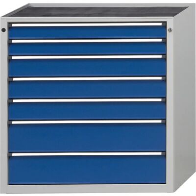 ANKE Gabinete de archivos azul genciana de 910 mm - 7 cajones, 200kg ANKE Gabinete de archivos azul genciana de 910 mm - 7 cajones, 200kg