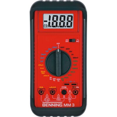 Multimètre Benning MM 3 - CAT III 300V - Numérique, Réglage manuel - Publicité Multimètre Benning MM 3 - CAT III 300V - Numérique, Réglage manuel - Publicité