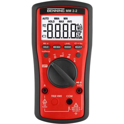 Benning MM 2-2 Portable Digital Multimeter - True RMS, 6000 Counts Benning MM 2-2 Portable Digital Multimeter - True RMS, 6000 Counts