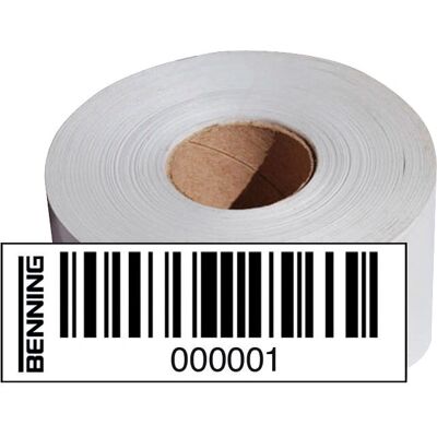 Benning 756302 Barcode Labels - PVC, 50x17mm, 1000 stuks Benning 756302 Barcode Labels - PVC, 50x17mm, 1000 stuks