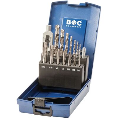 BOHRCRAFT 15-osainen Setti - M3–M12 BOHRCRAFT 15-osainen Setti - M3–M12