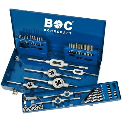 Ensemble de filières Bohrcraft GW 12 - M3 à M12 - 44 pièces - Publicité Ensemble de filières Bohrcraft GW 12 - M3 à M12 - 44 pièces - Publicité